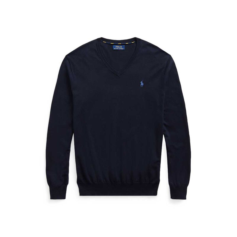 Polo Ralph Lauren Slim Fit Cotton V-Neck Sweater image number 2